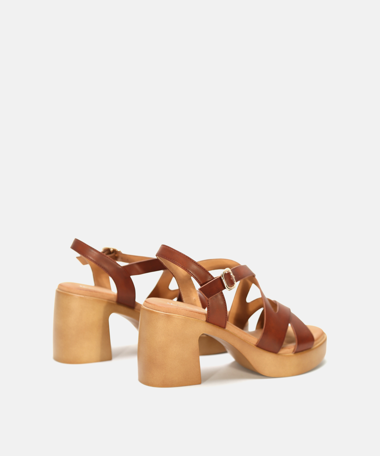 Sand&aacute;lia de plataforma com tiras image number null